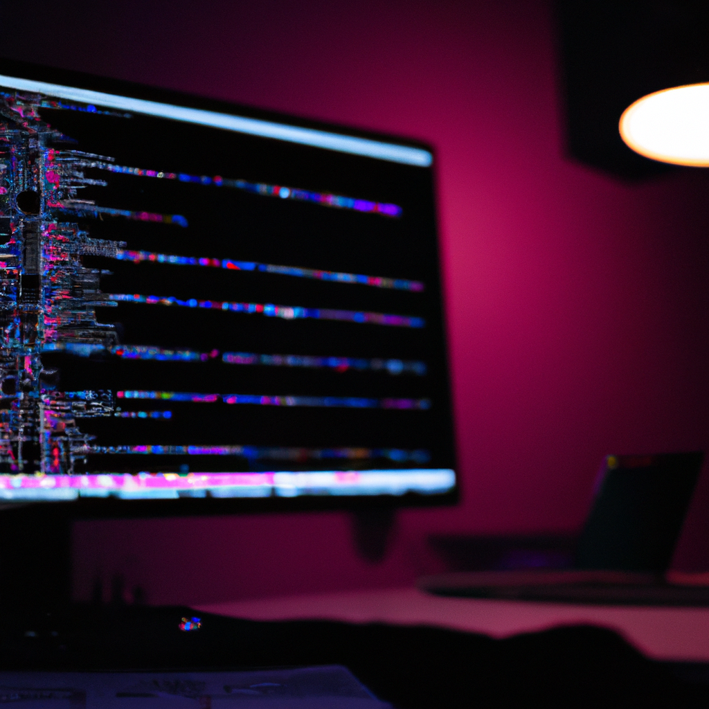 Техдиректор за работой — ночная сцена с мониторами